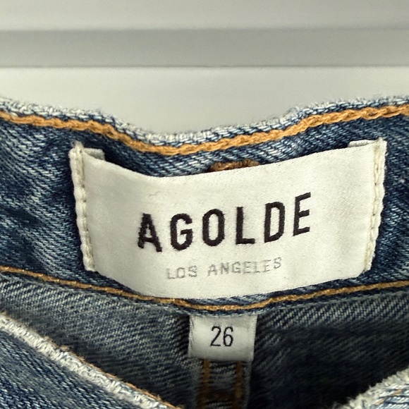 Agolde Riley High Rise Straight Crop in Frequency - Picture 8 of 13